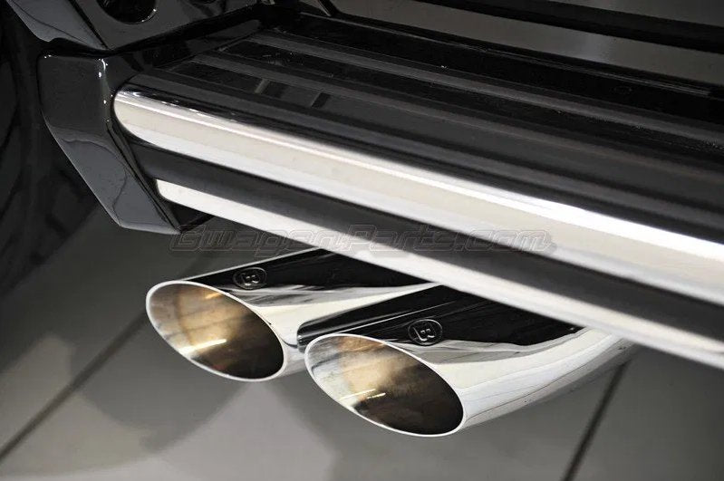 W463A W463 Brabus Stainless Steel Chrome Exhaust Pipes Tips 4 pcs